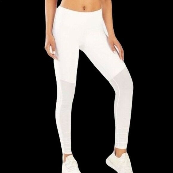 FABLETICS Cashel Foldover PureLuxe Legging Small White Sheer Legs - Picture 3 of 12